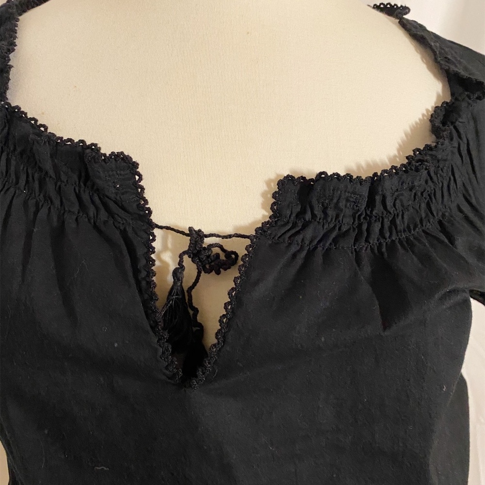 Black Ruffle Blouse - Picture 2 of 2